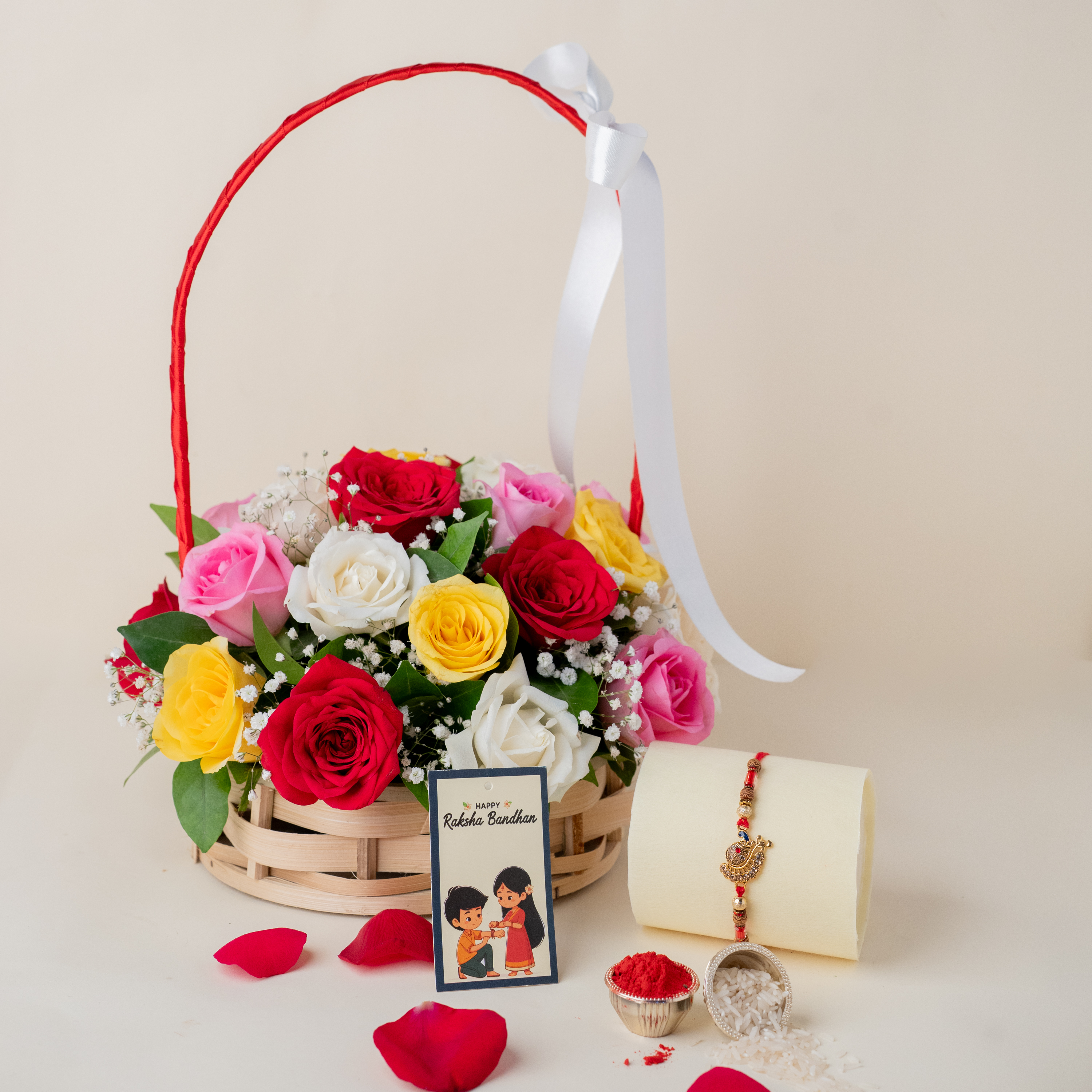 Peacock Rakhi & Soothing Roses Peacock Rakhi & Soothing Roses