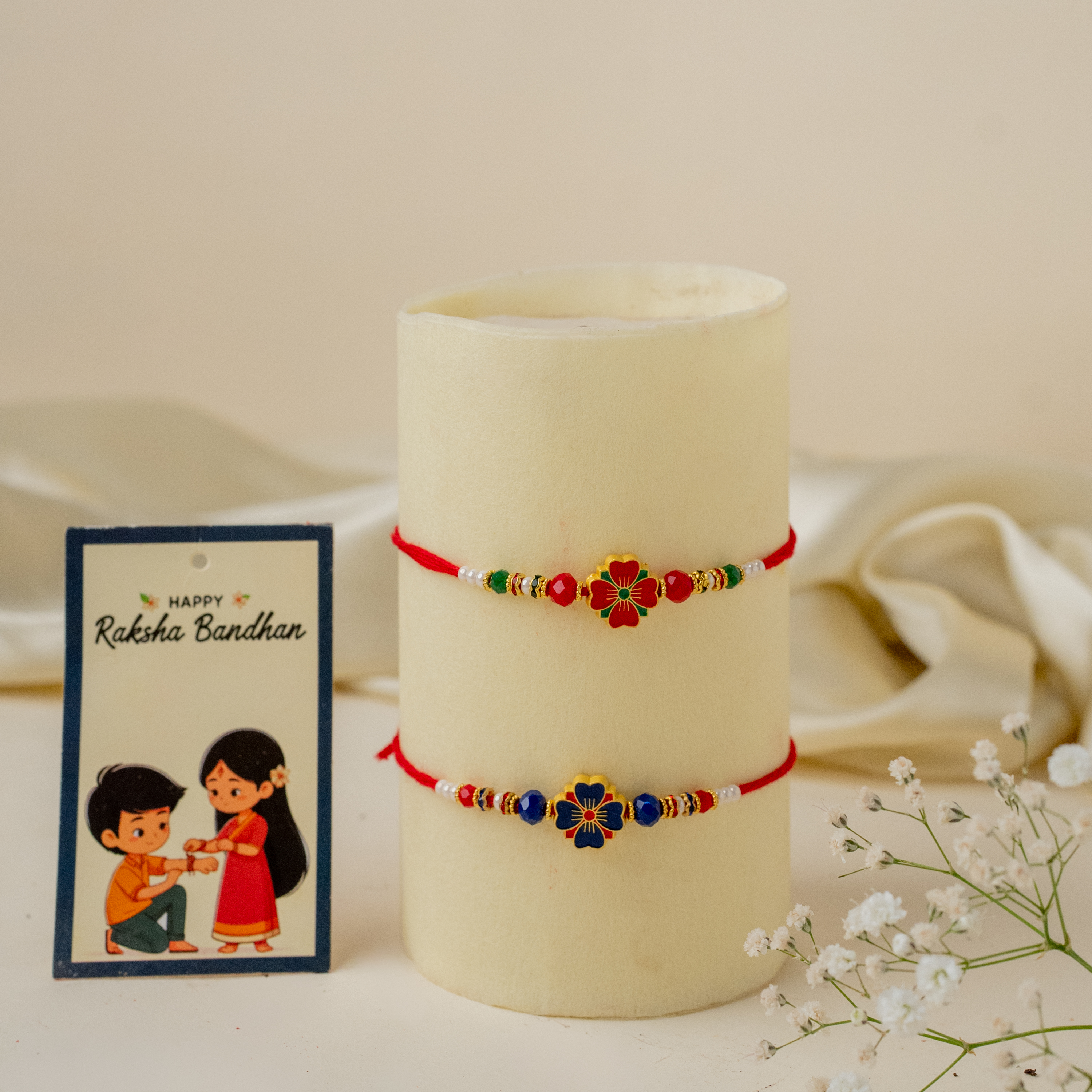Floral Rakhi Combo & Cake