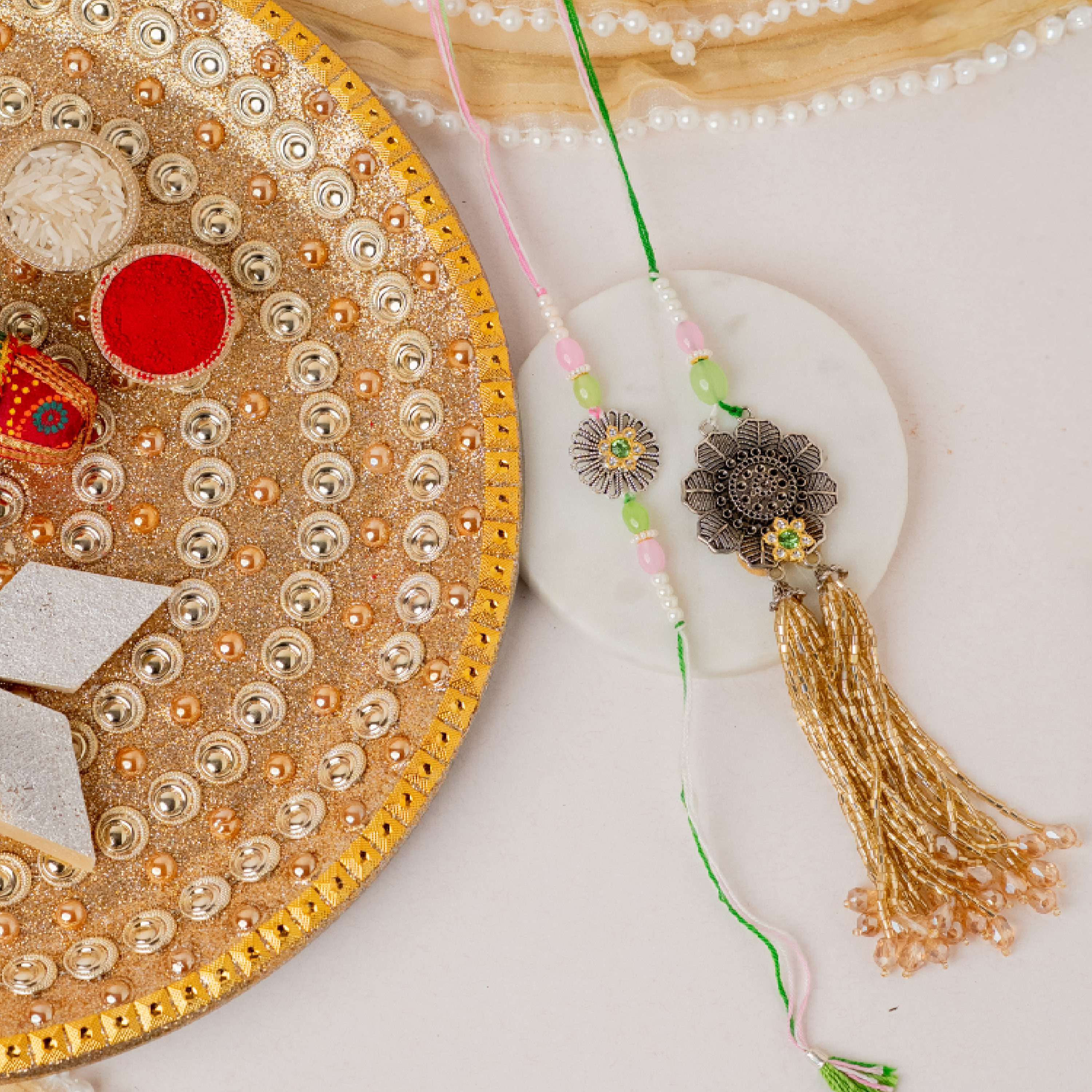 Floral Tassel Lumba & Katli Floral Tassel Lumba & Katli