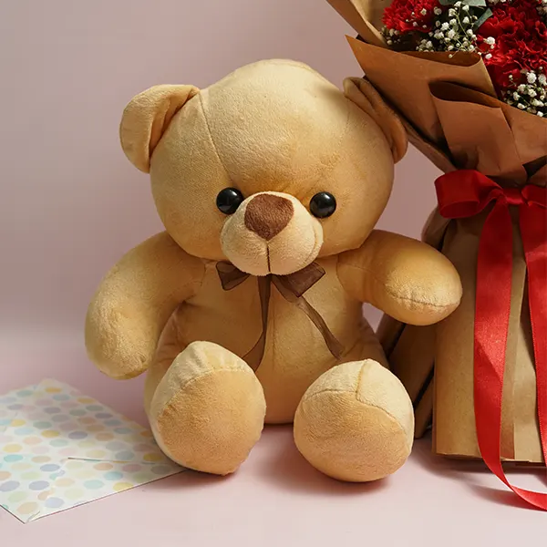 Teddy with Carnation Charm