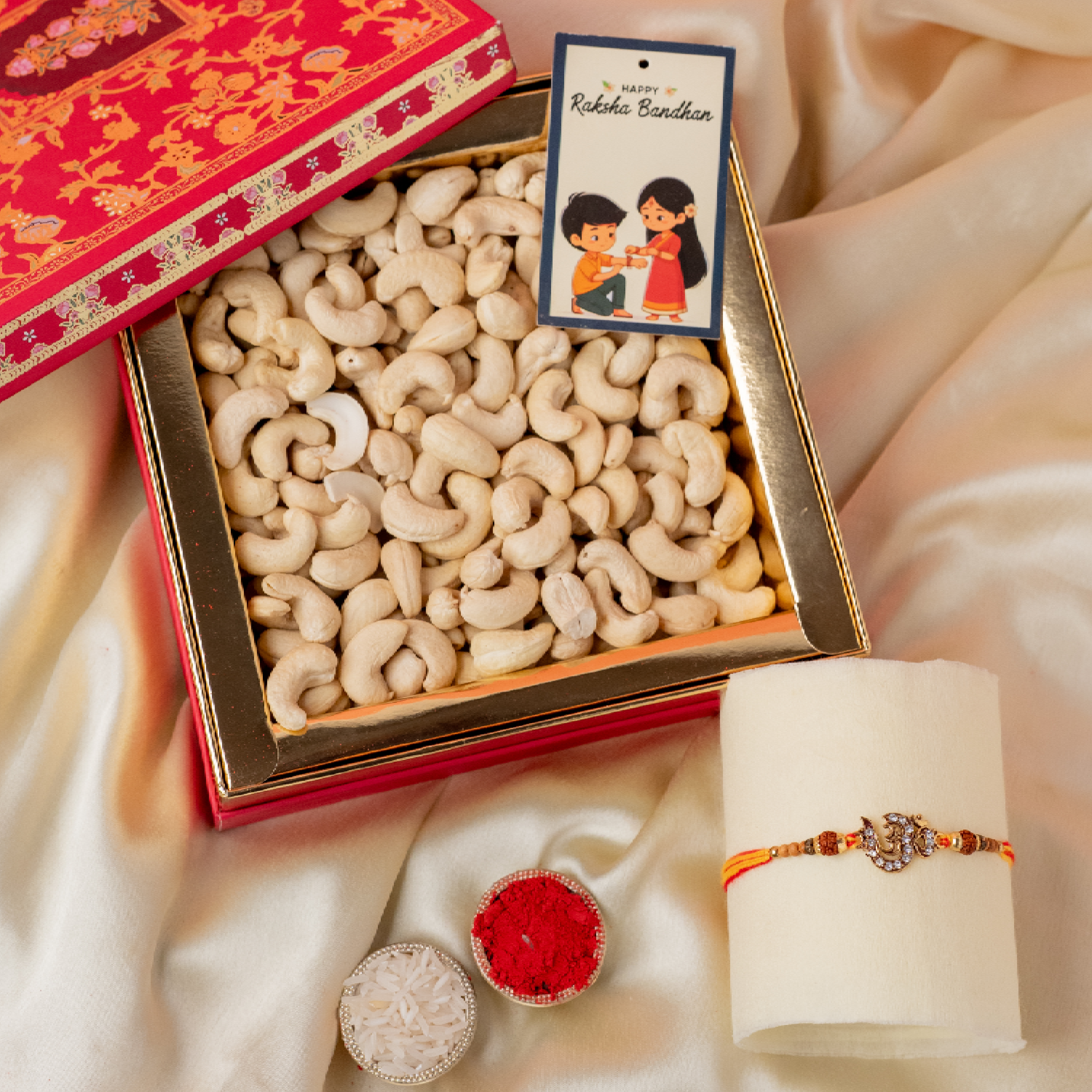 Om Rakhi with Dry Fruits