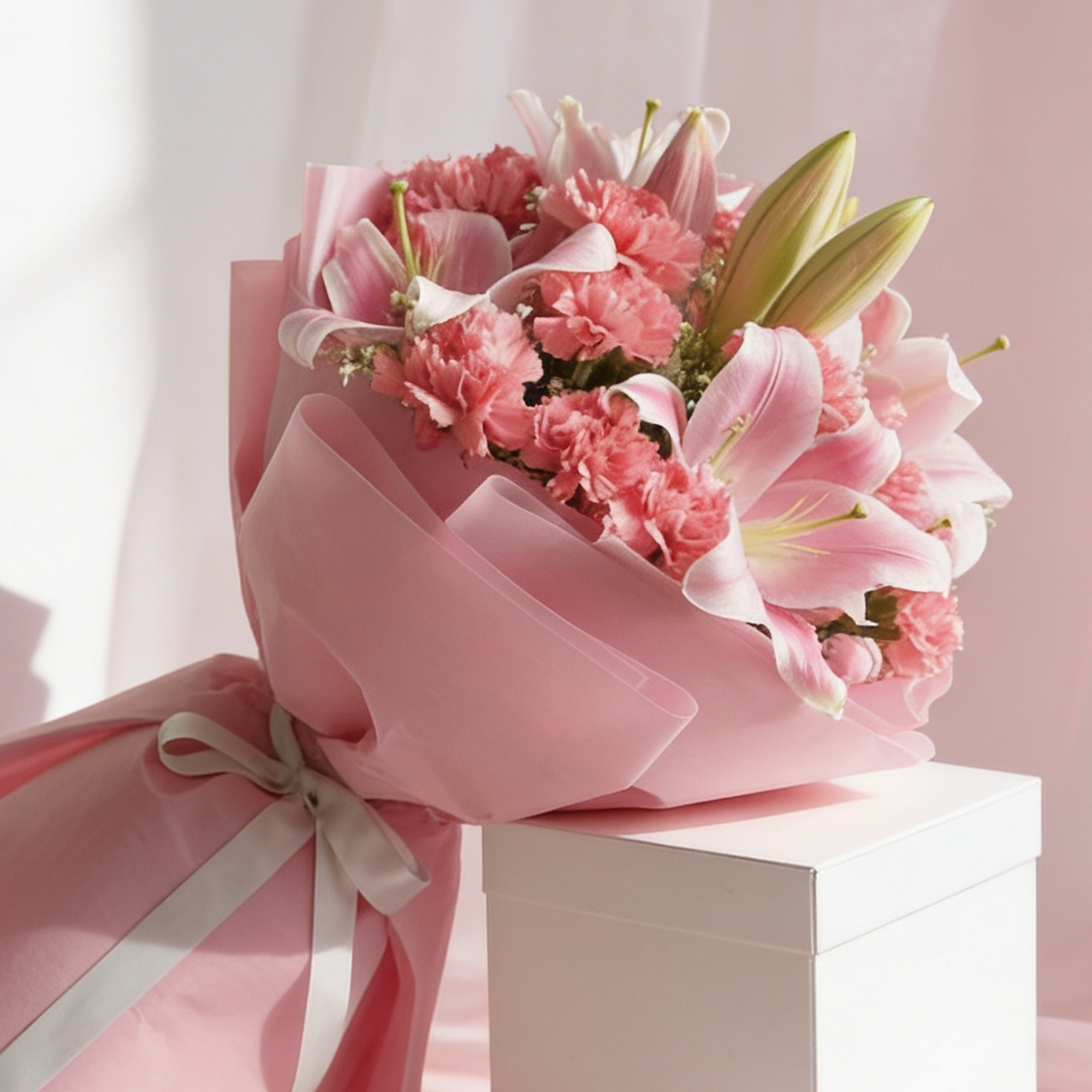 Oriental Lilies & Carnation Bouquet