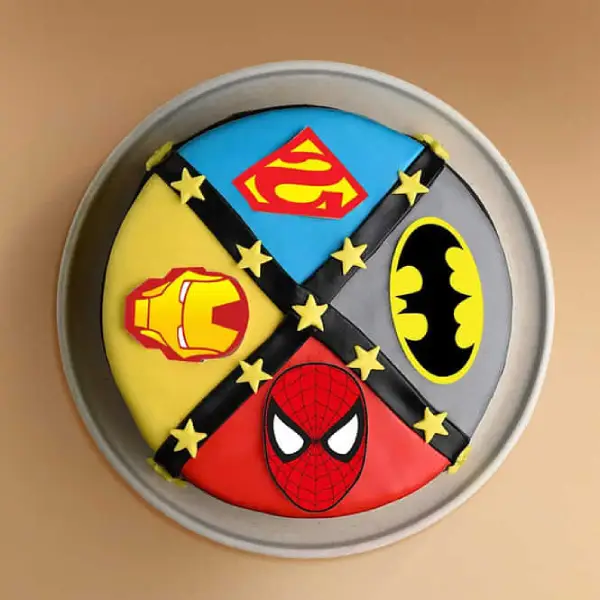 Superhero Theme Cake