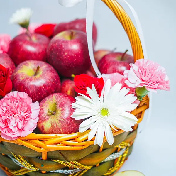 Carnation Apple Basket