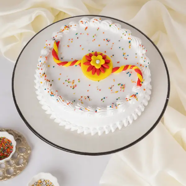 Pure Love Vanilla Rakhi Cake