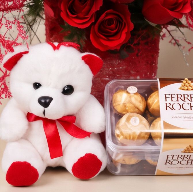 Alluring Red with Teddy