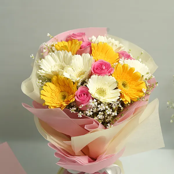 Radiant Gerbera & Rose Bouquet