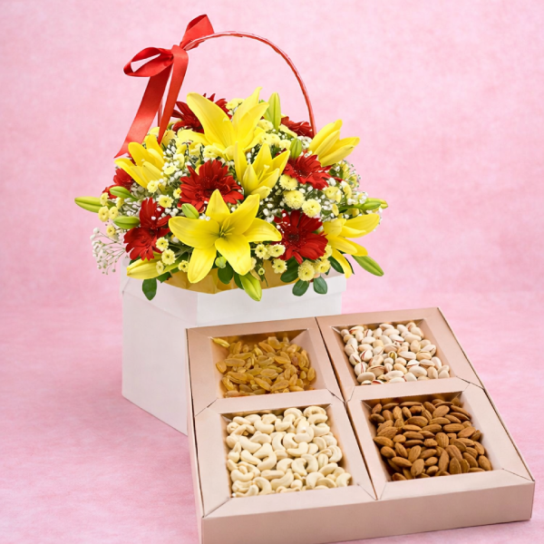 Yellow Charm with Assorted Dry Fruit