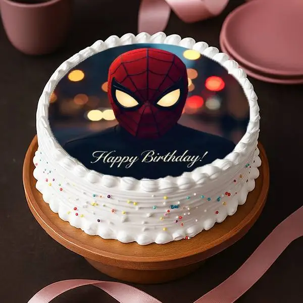Spiderman  Face Cake