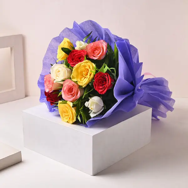 Mix Rose Bouquet With Chocolates
