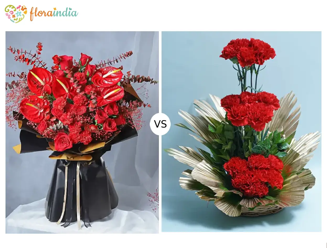 Know the Difference Between a Flower Bouquet and a Floral Basket
