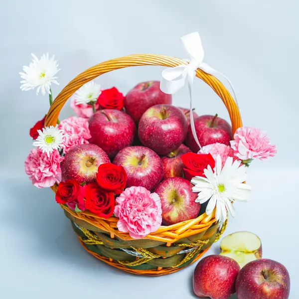 Carnation Apple Basket