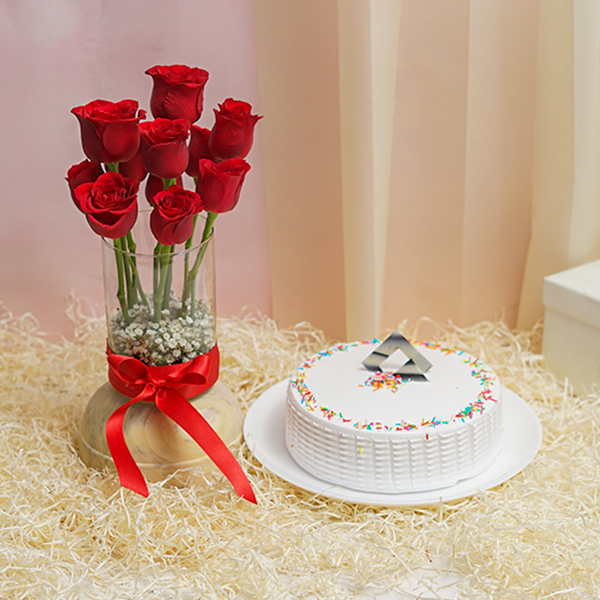 Rose-Kissed Cake Combo