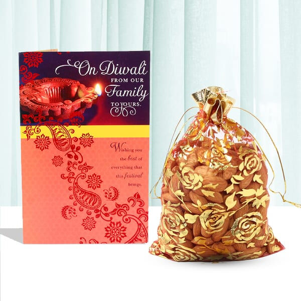 Diwali Almonds with Card