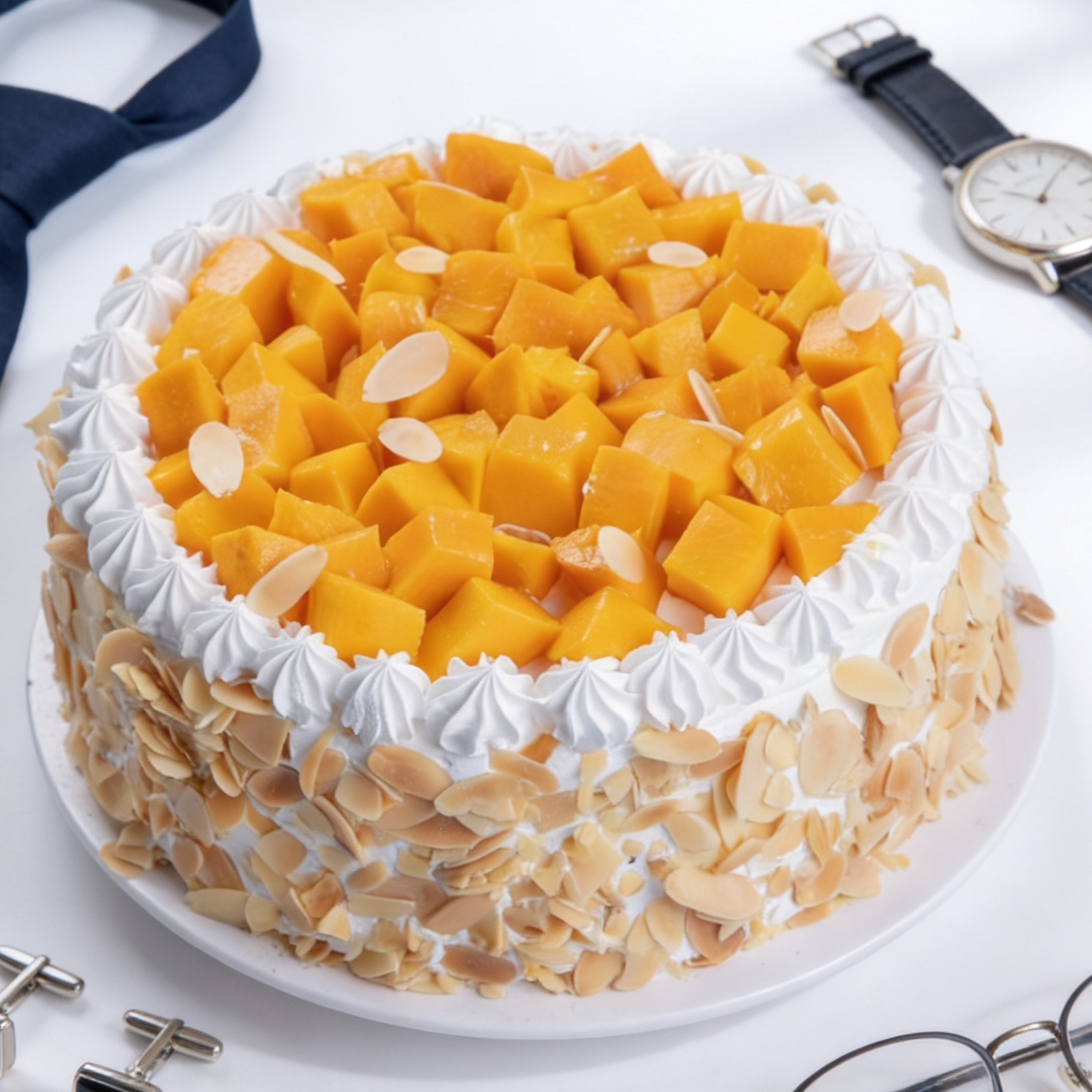 Fresh Mango Almond Cake