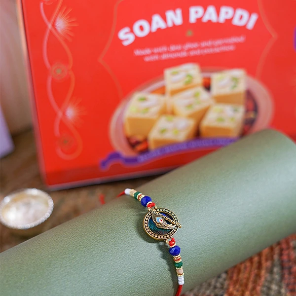 Meenakari Rakhi & Soan Papdi