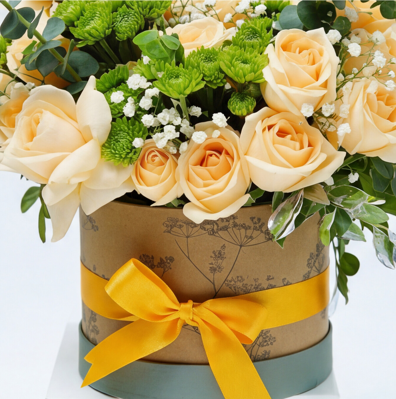 Peach Rose & Emerald Garden