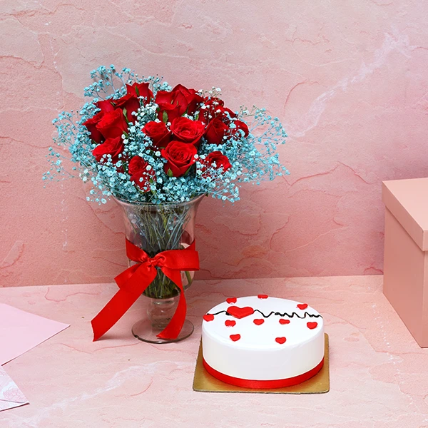 Rose With  Velvet Delight Combo