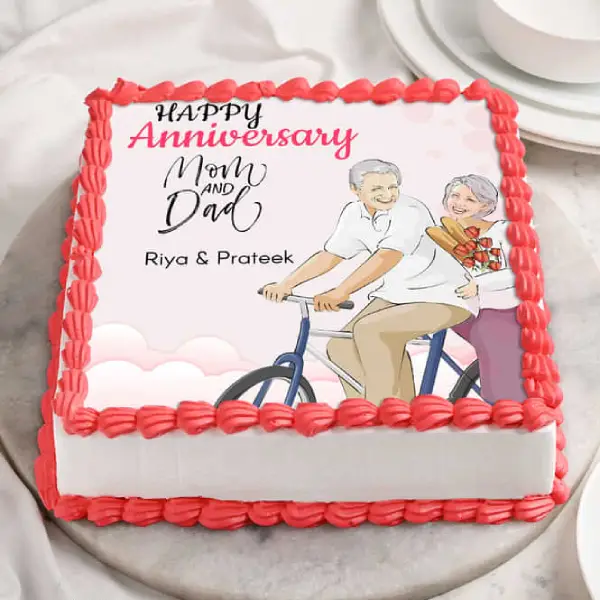 Mom & Dad Anniversary Cake