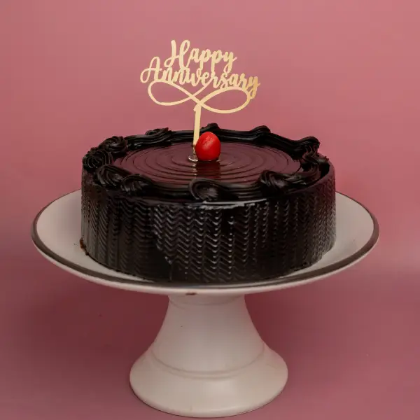Truffle Cake With Anniversary Tag