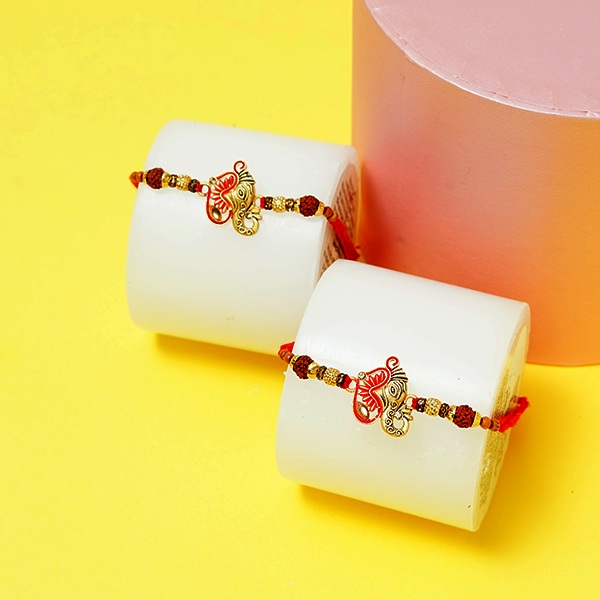 Divine Ganpati Rakhi Set