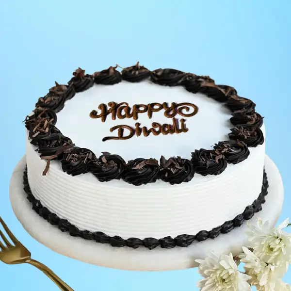 Happy Diwali Blackforest Cake