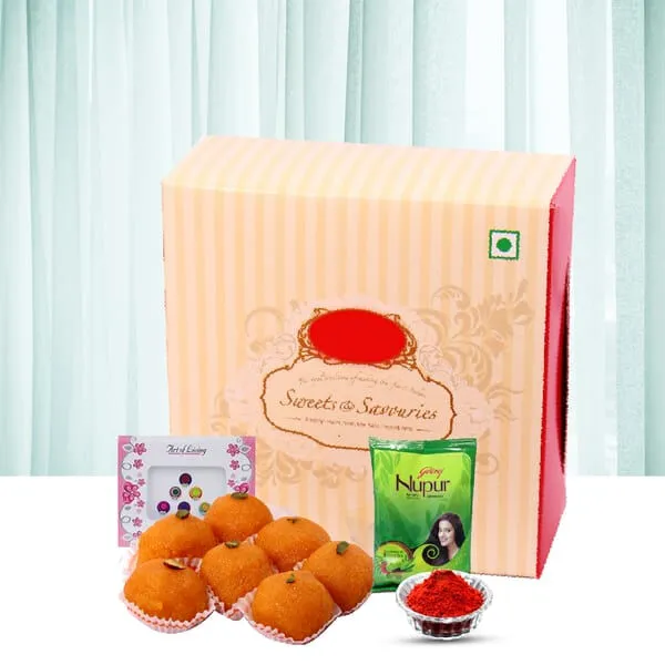 Shubh Karwa with Moti Choor Ladoo