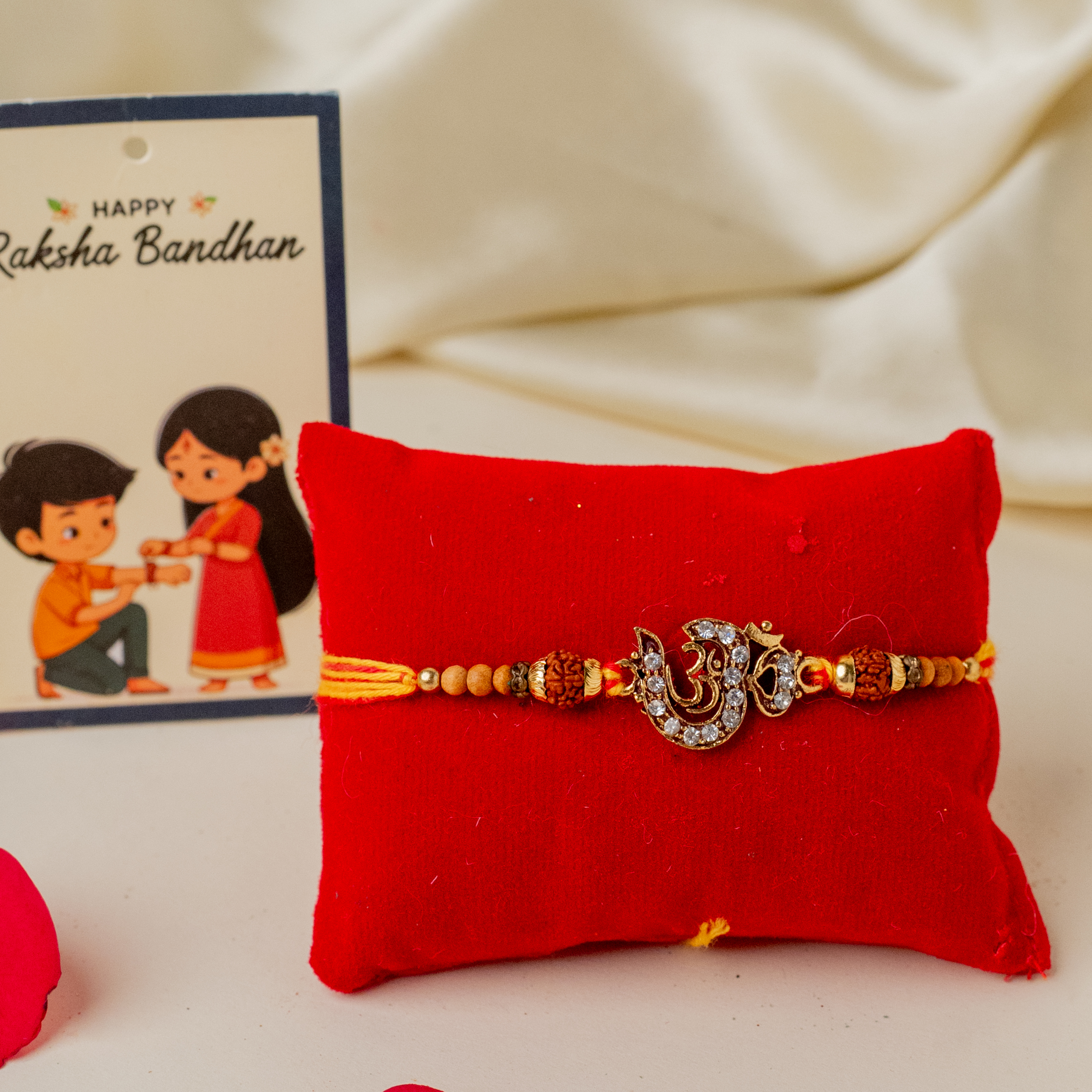 Designer Thali & Om Rakhi Designer Thali & Om Rakhi
