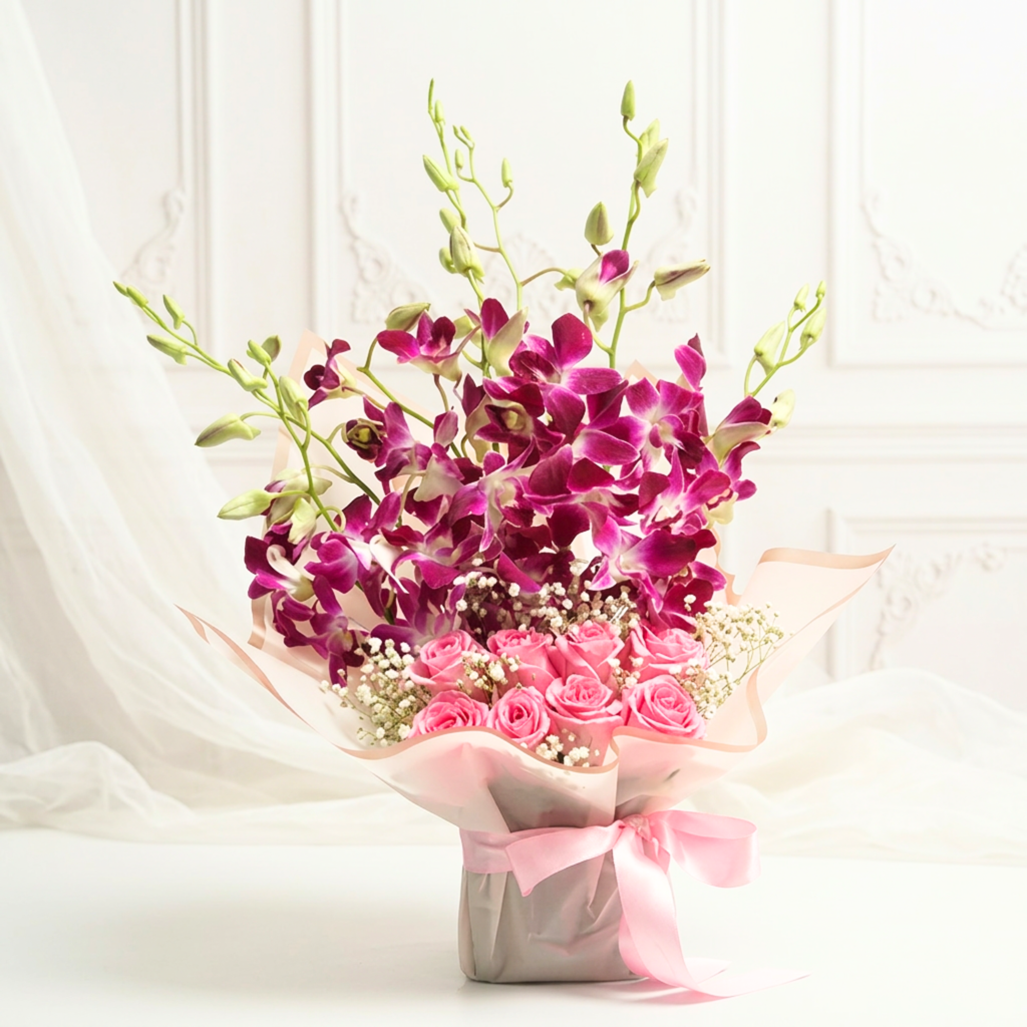 Orchid Rose Serenity Pot