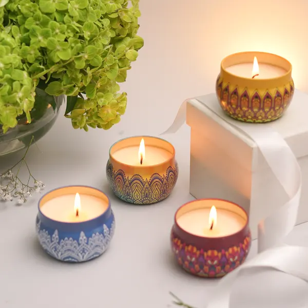 Artisan Round Tumblers (Set of 4 Candles)