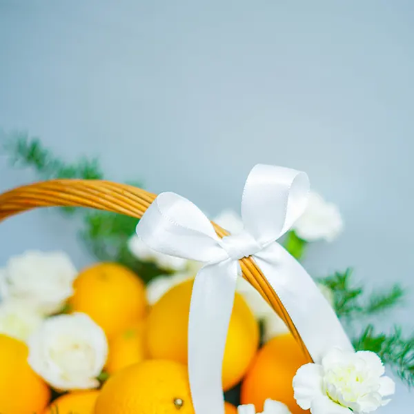 Floral Orange Basket