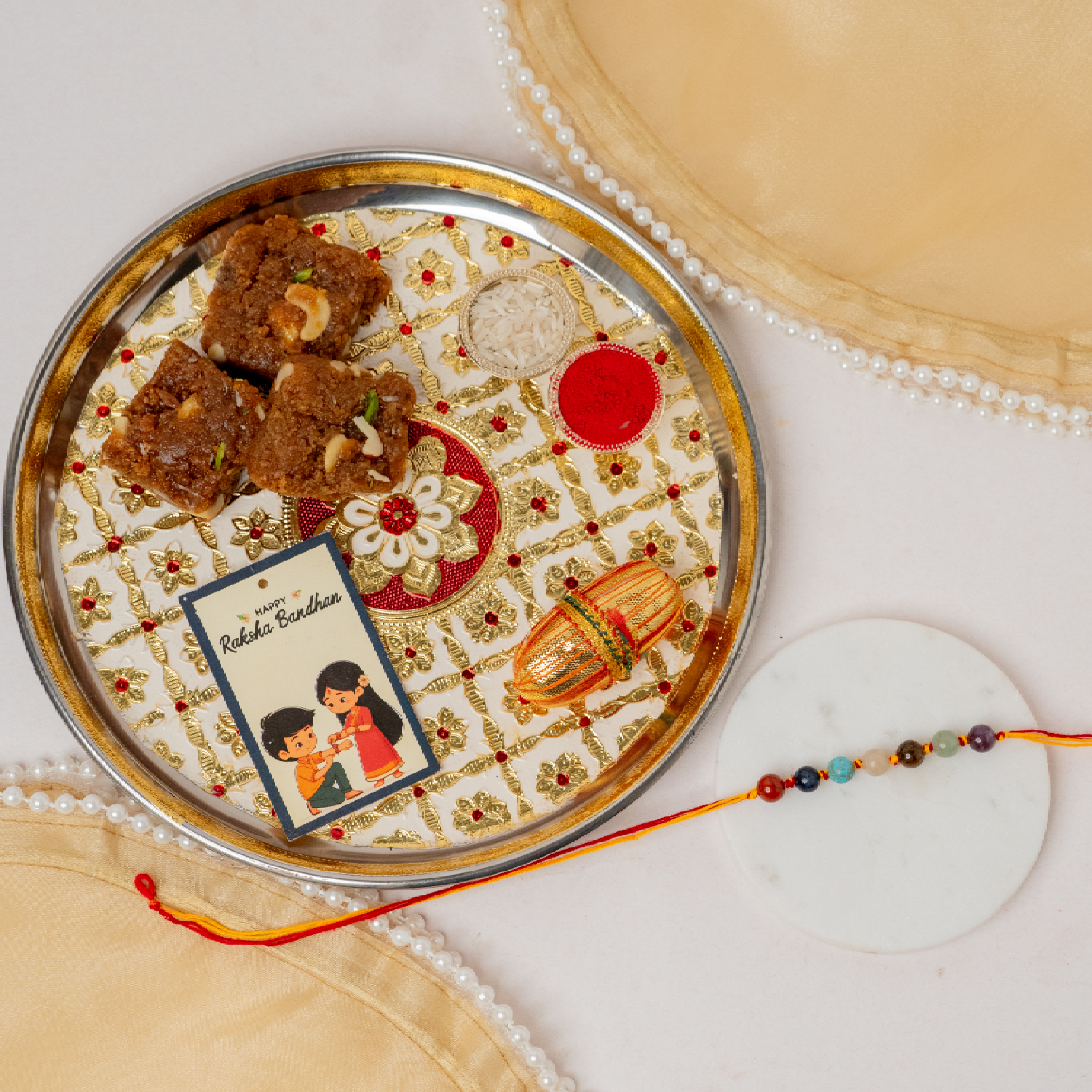 7 Chakra Stone Rakhi & Thaali