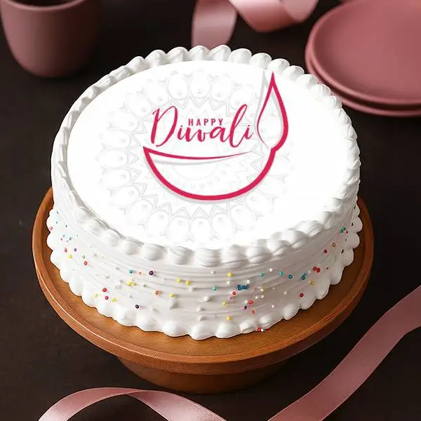 Diya Jagmag Vanilla Cake