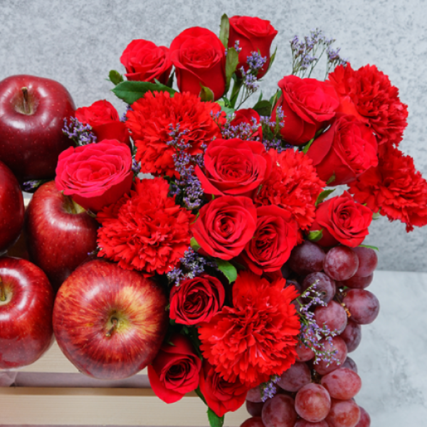 Rosy Fruit Gift Basket