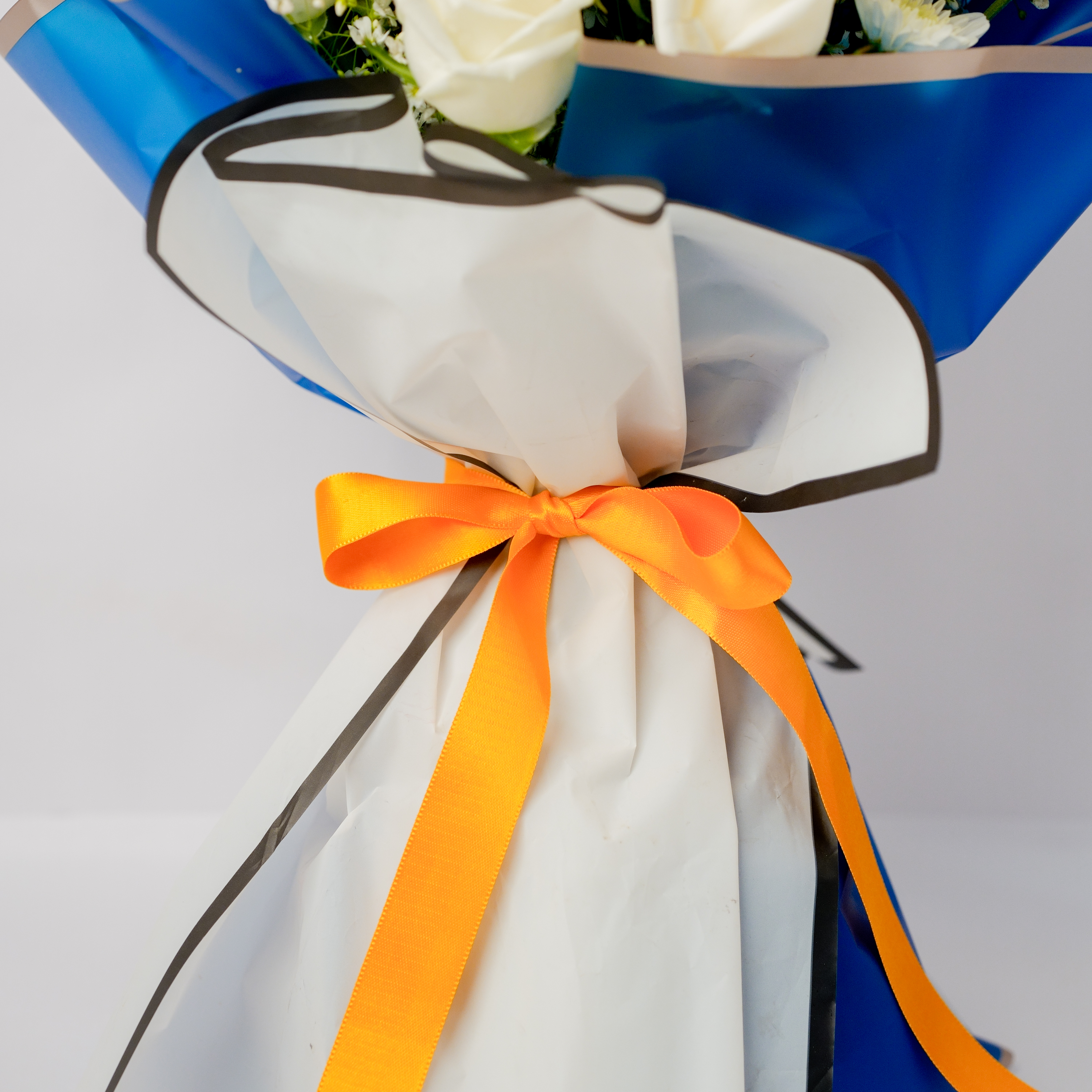 Sunflower & White Rose Bouquet with Chrysanthemums