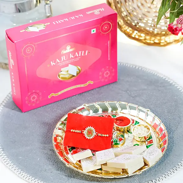 Silver Kaju Katli Thaali