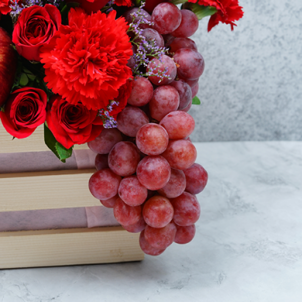 Rosy Fruit Gift Basket