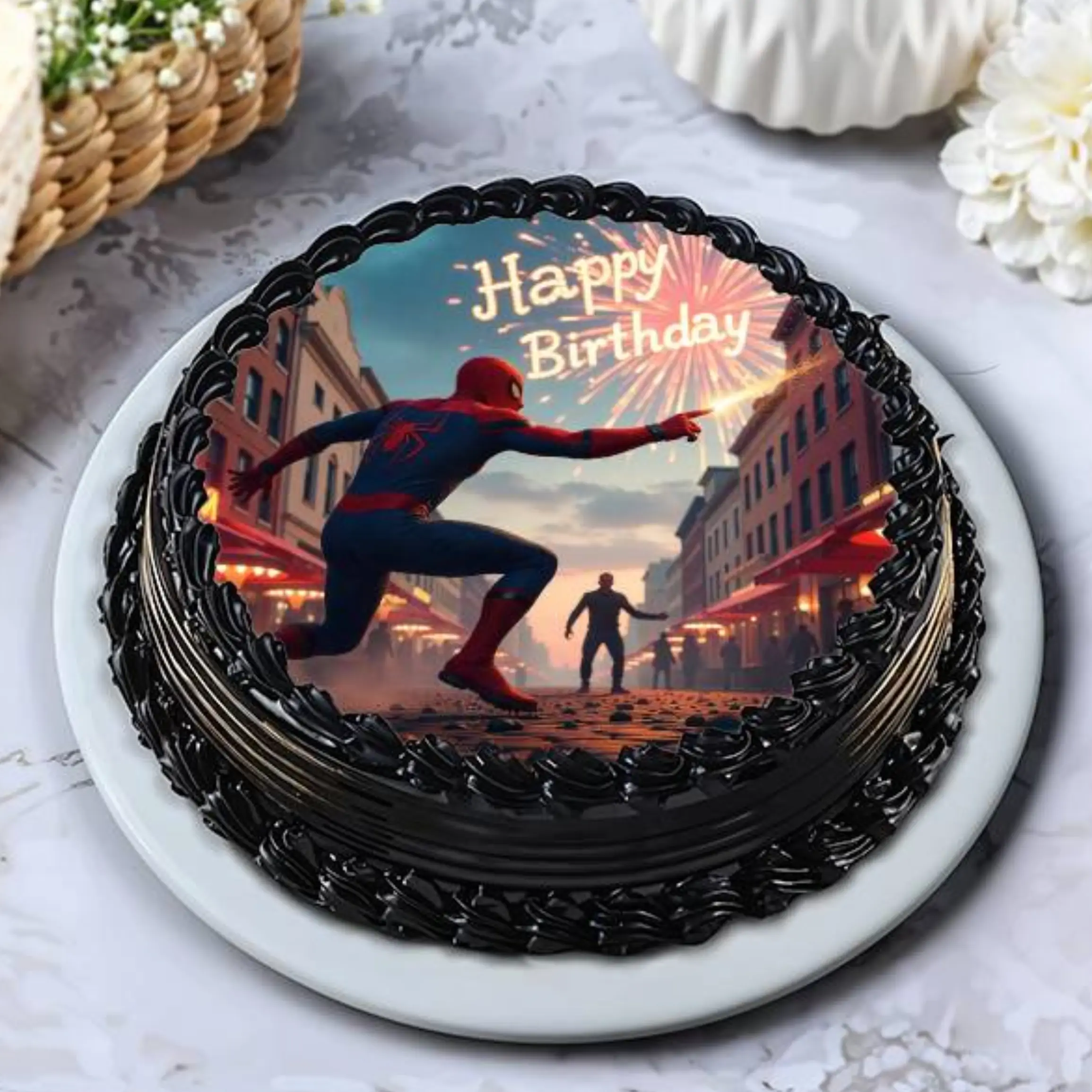 Spider Hero Bdy Photo Cake