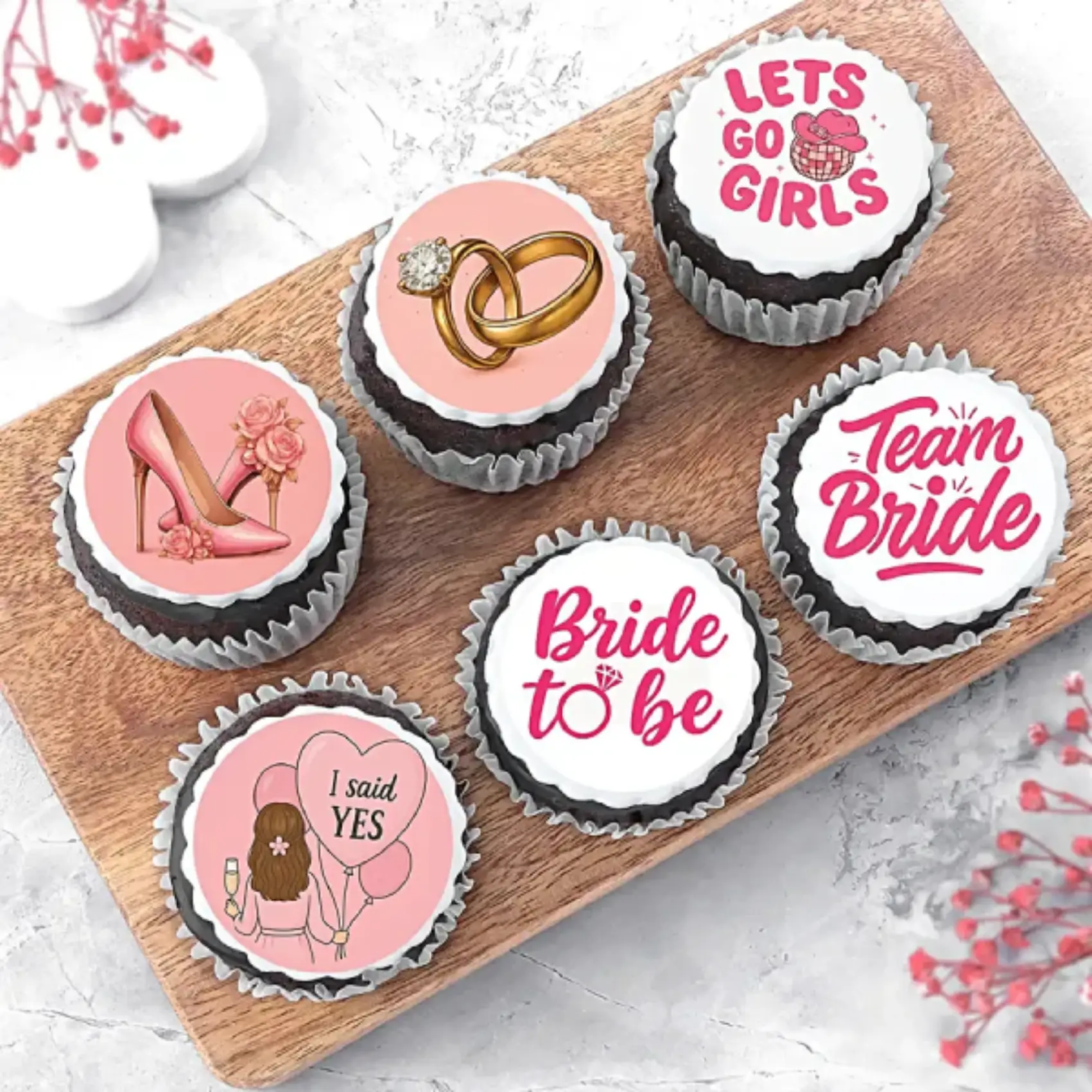 Bride To Be Cupcakes Set Of 6
