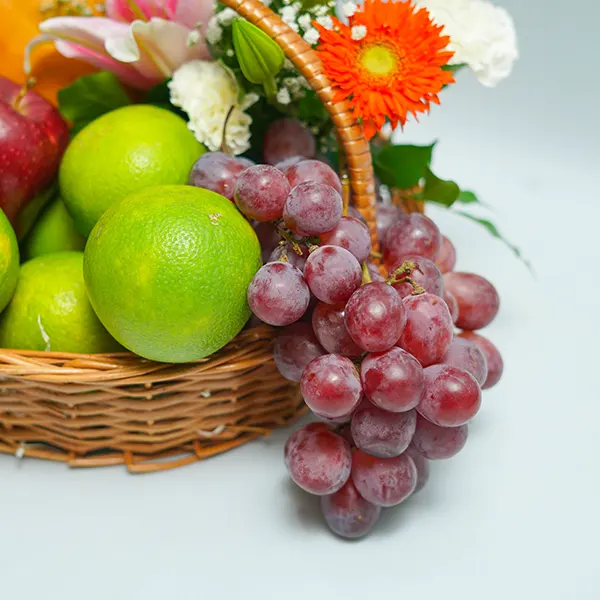 Sweet Lime Floral Fruit Basket