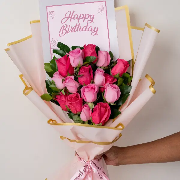 Birthday Wishes Mix Roses Bouquet Birthday Wishes Mix Roses Bouquet
