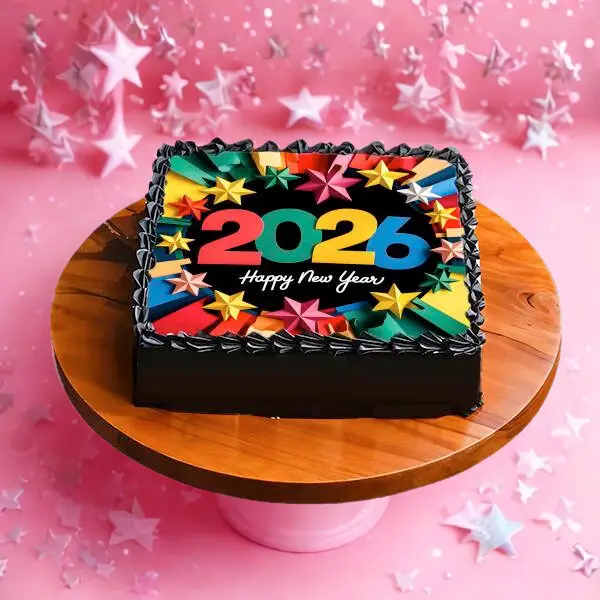 Colorful New Year Cake Colorful New Year Cake