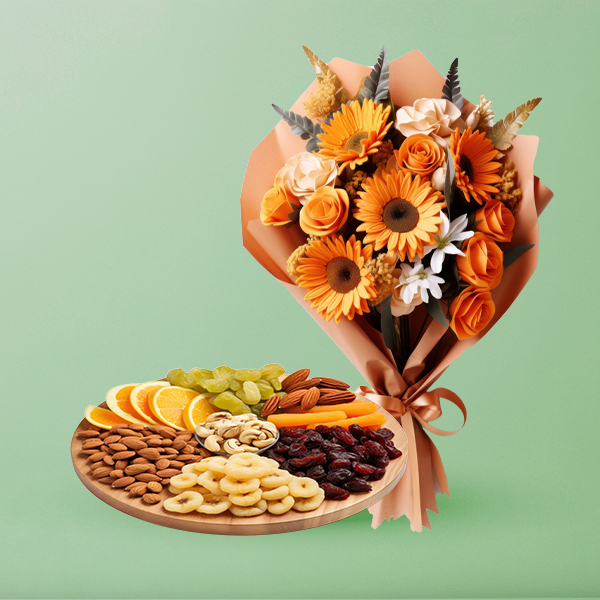 Flowers  and Dry fruits Icon