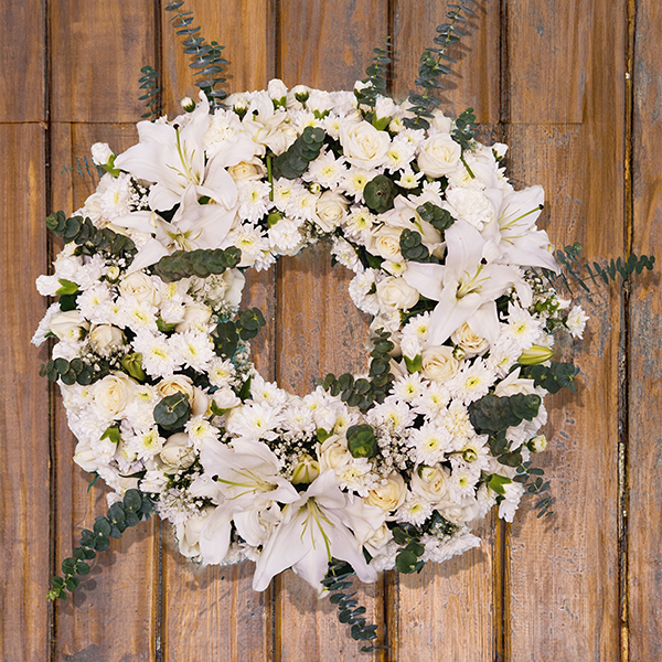 White Floral Wreath