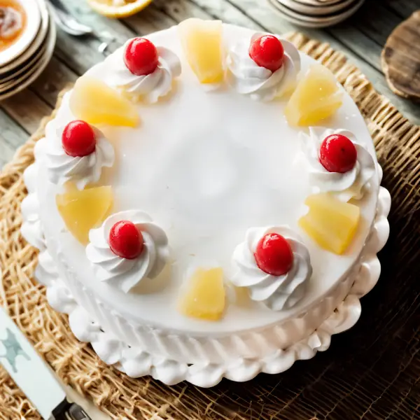 Rich Pineapple Eggless Cake