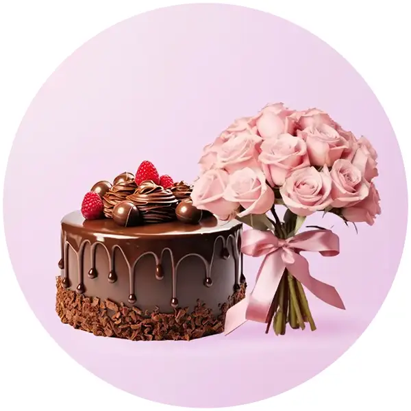 Cake and Flowers Icon