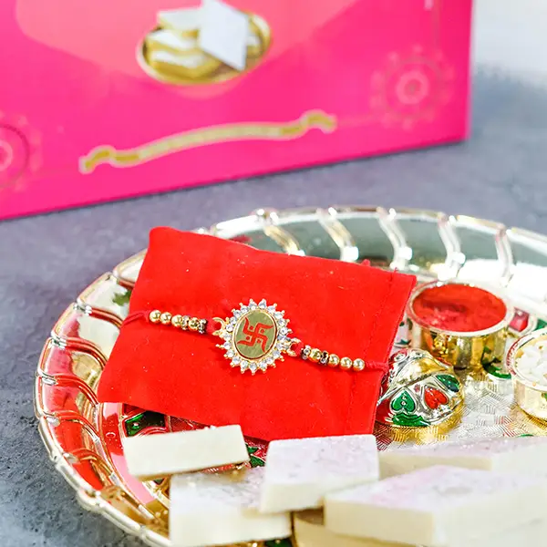 Silver Kaju Katli Thaali