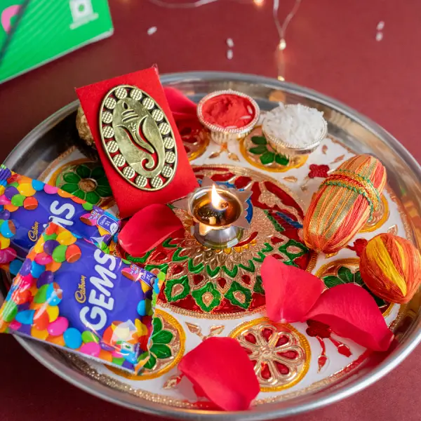 Colorful Thali With Cadbury Celebration