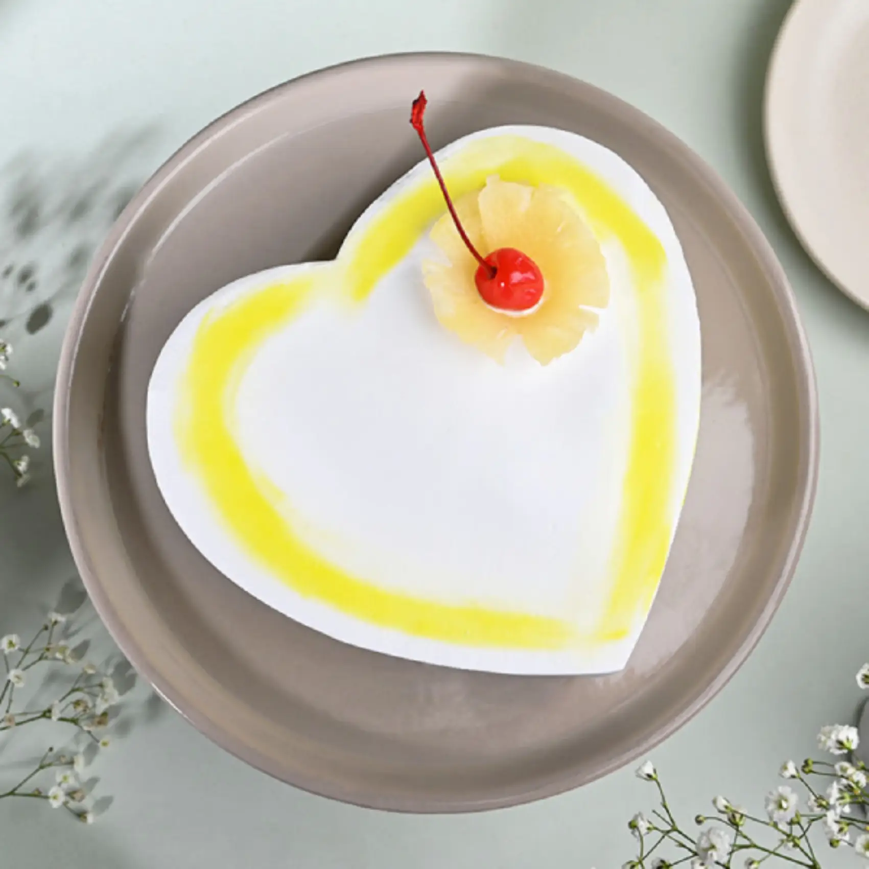 Pineapple Heart Cake