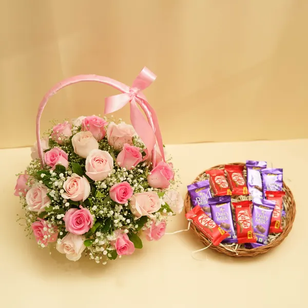 Love Perfection+Mix Chocolates Basket